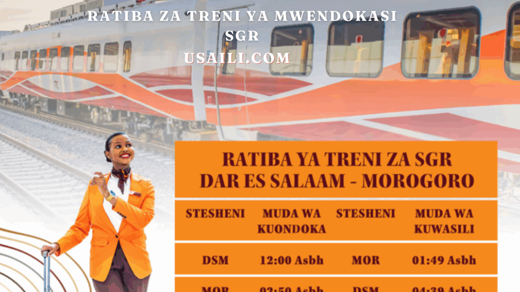 Ratiba za Treni ya Mwendokasi SGR 2024